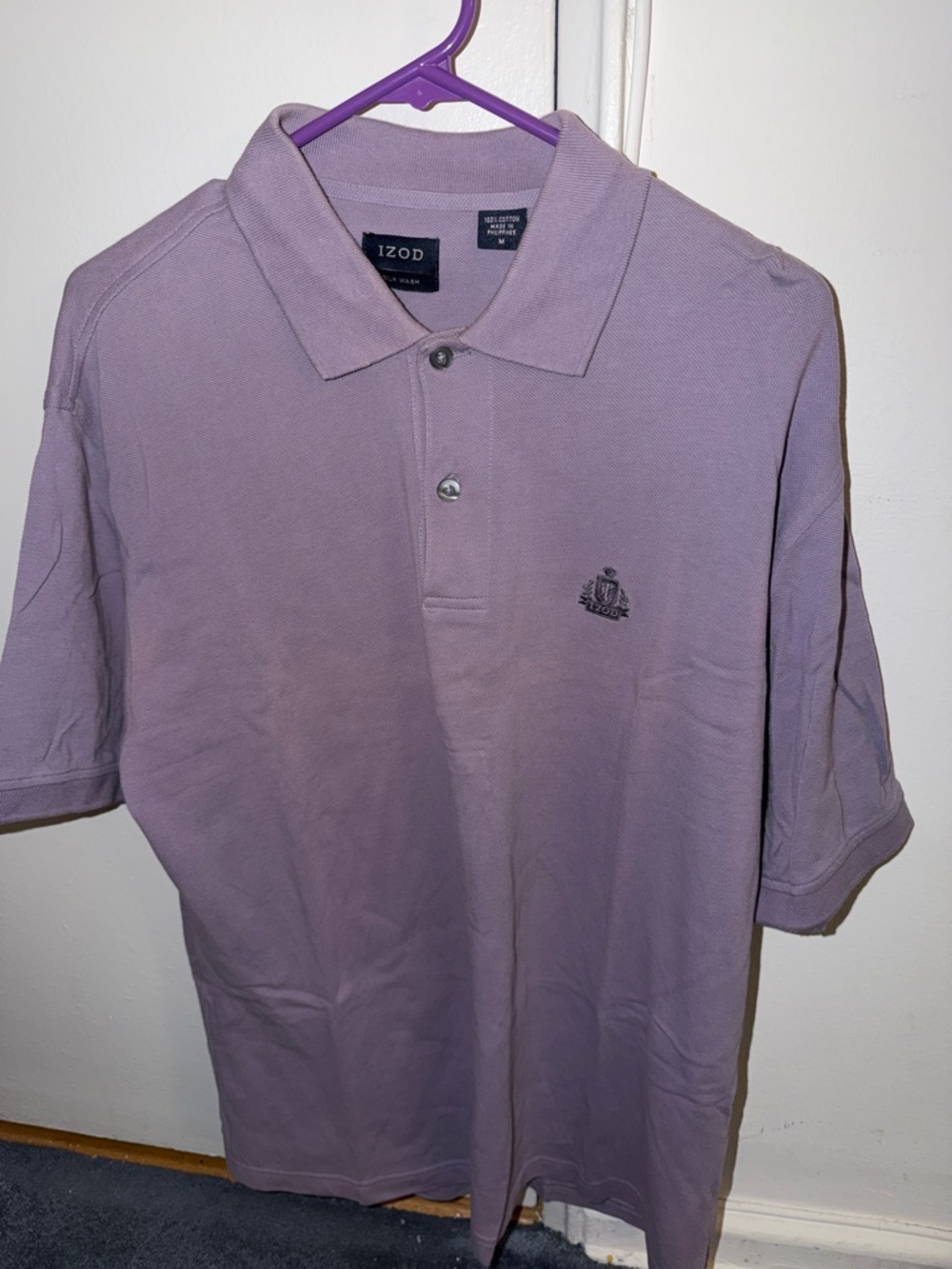 Izod Men's Lavender-Purple Pique Polo